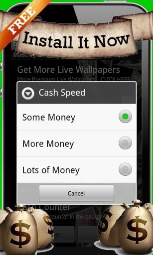 Cash In Hands Live Wallpaper截图2