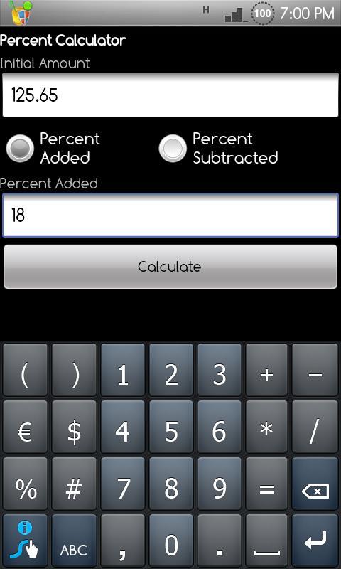 Percent Calculator截图1