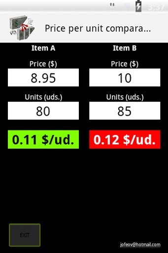 Price per unit Comparison截图1