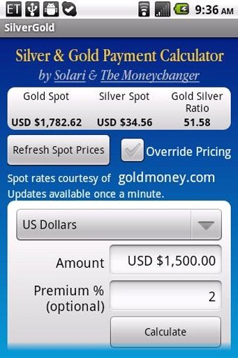 Silver Gold Payment Calculat截图4