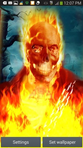 Ghost Rider Skull Remix LWP截图2