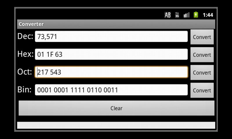 Bin Dec Hex Oct Converter截图5