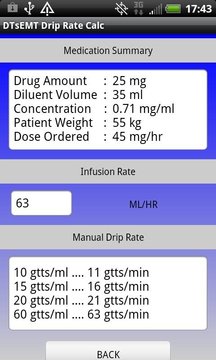 IV Drip Rate Calculator截图