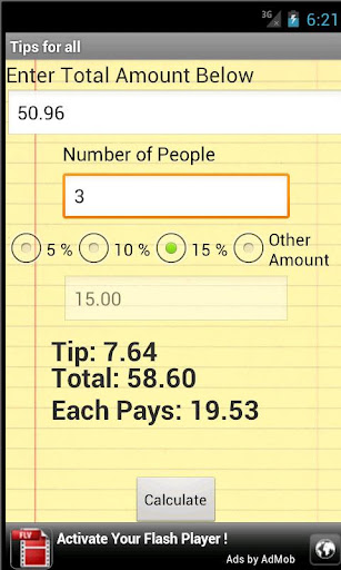 Tips For All (Tip Calculator)截图1