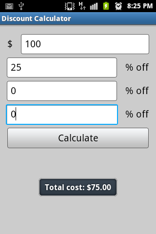 Multiple Discount Calculator截图2