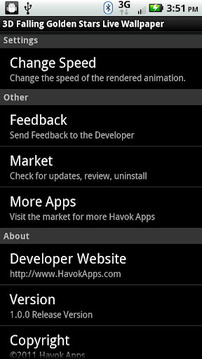 Falling Star 3D Live Wallpaper截图