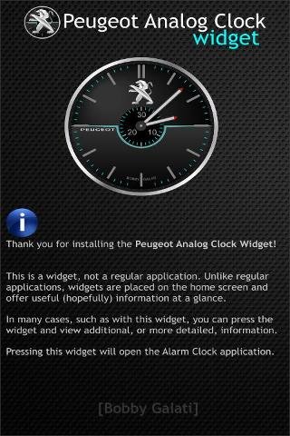 Peugeot Analog Clock Widget HD截图2