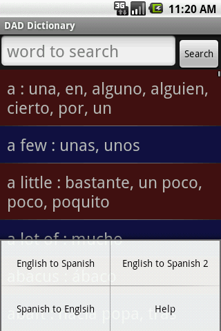 DAD dictionary English Spanish截图1