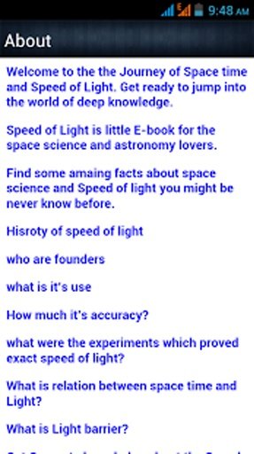 Space science : Speed Of Light截图5