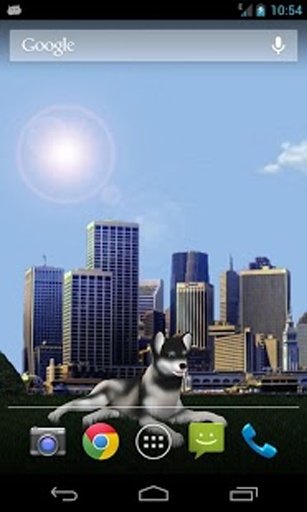 Dog Husky Traveling 3D LWP截图8