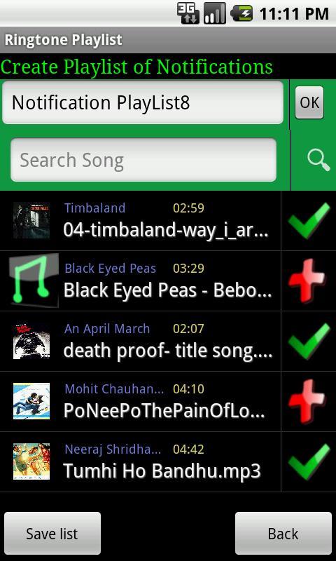 Ringtone Playlist Lite截图2