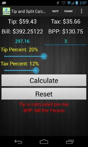 Tip and Split Calculator截图2