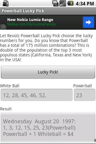 Powerball Lucky Random Number截图5