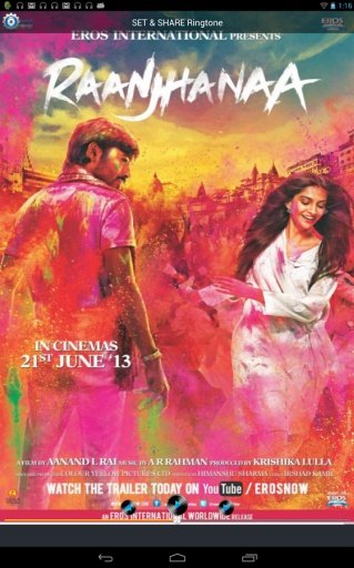 Raanjhanaa Movie Ringtones截图8