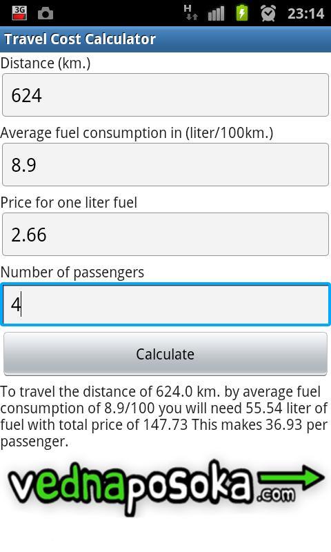 Travel Cost Calculator截图2