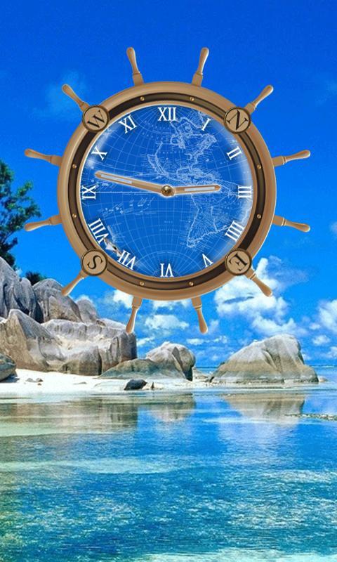 Travel Compass Clock Wallpaper截图3