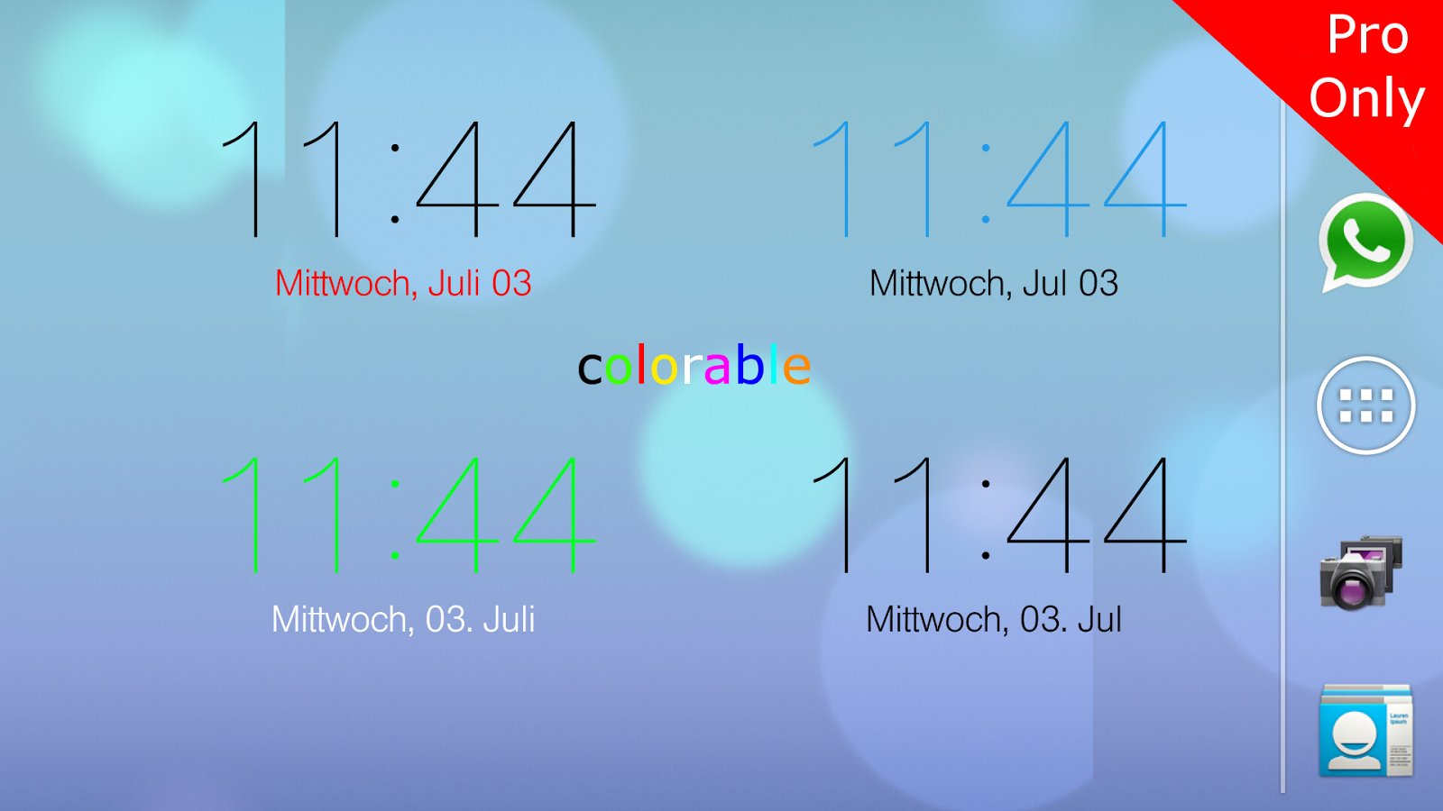 iOS 7 Clock UCCW Skin Lite截图4
