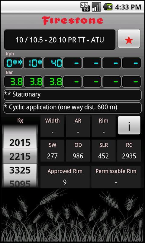 Tyre Pressure Calculator截图2