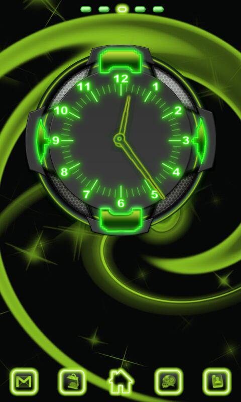 Neon Green Style Clock 2截图2