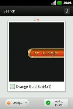 Orange Gold Bar GO Widget截图