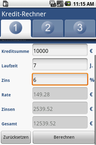 Kredit-Rechner截图2