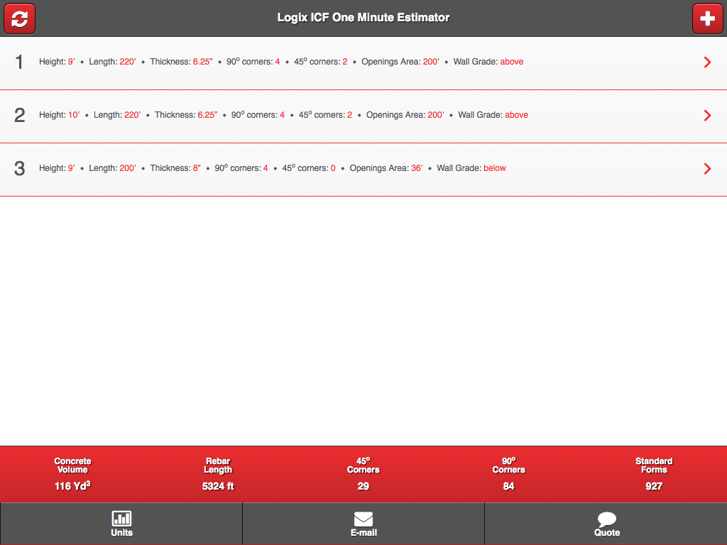 Logix One Minute Estimator截图4