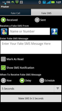 Phaker - Fake Call &amp; SMS截图