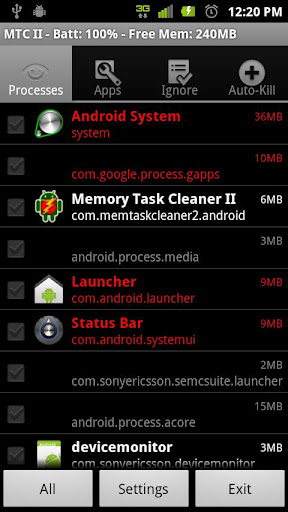 内存任务管理器 Memory Task Cleaner II v1.9截图5