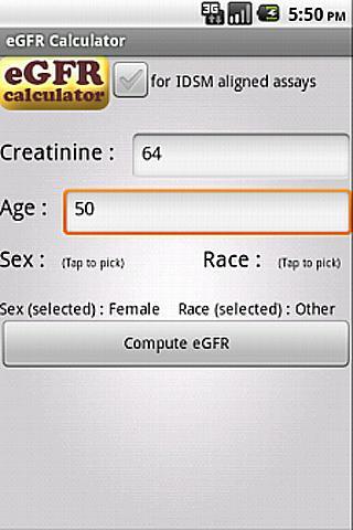 eGFR Calculator截图6