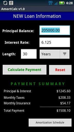 AmortCalc LITE Loan Calculator截图3