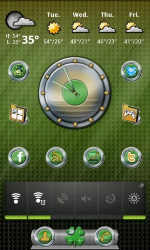 Metal Buttons:Green Clock截图1