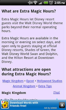 Disney World Park Hours (Free)截图