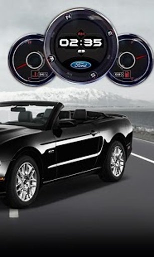 Ford Mustang Shelby Clock LWP截图4