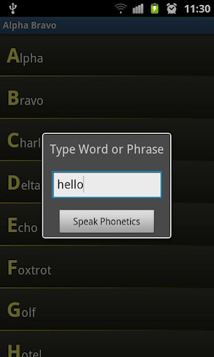 Alpha Bravo Phonetic Alphabet截图1