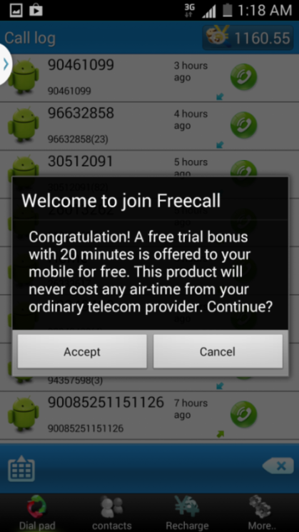 Freecall 2G 免费通截图3