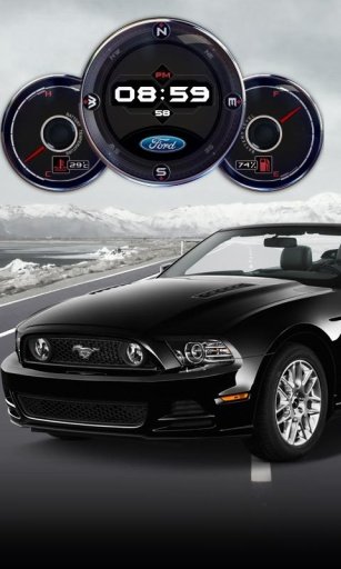 Ford Mustang Shelby Clock LWP截图3