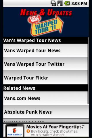 Vans Warped Tour 2011 App截图5