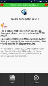 BLOCCO Shake Detection plug-in截图