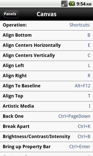 Shortcuts for CorelDraw截图3