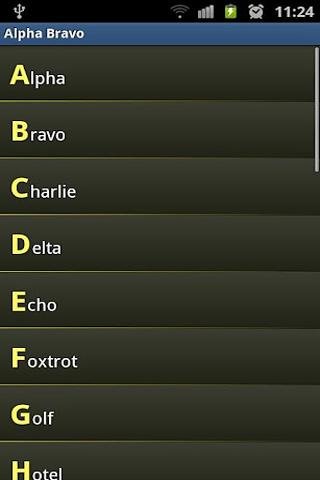 Alpha Bravo Phonetic Alphabet截图4