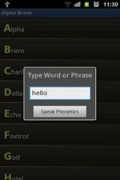 Alpha Bravo Phonetic Alphabet截图