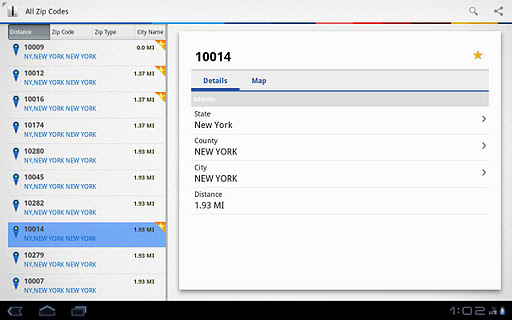 US Zip codes Lite截图1