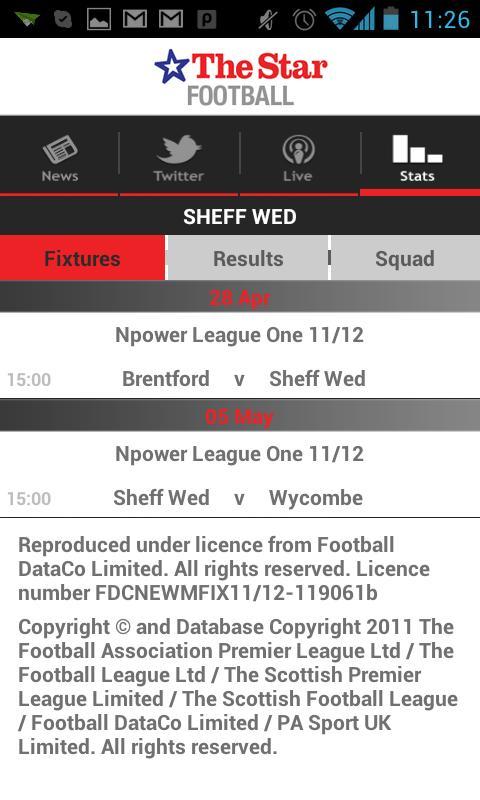 Sheffield Star Football app截图1