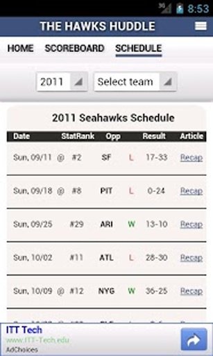 Seahawks by StatSheet截图9