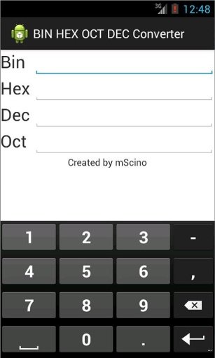 bin hex oct dec Converter截图6