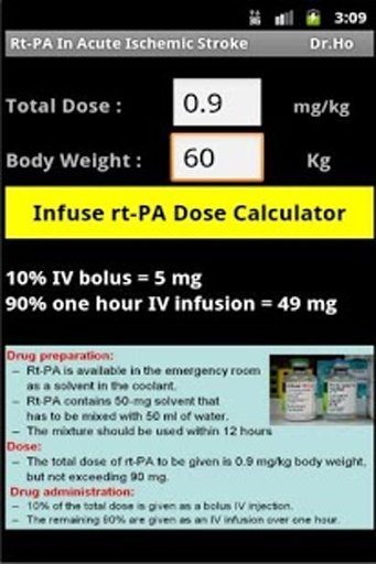 rtPA Infusion Dose Calculator截图8