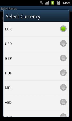 RON Exchange Rates Widget截图3