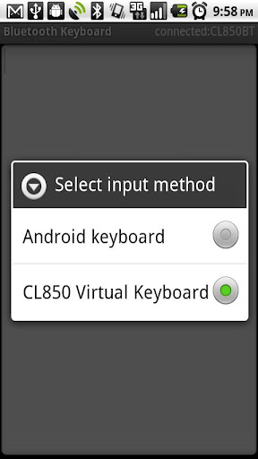 CL850 Bluetooth Keyboard Demo截图1