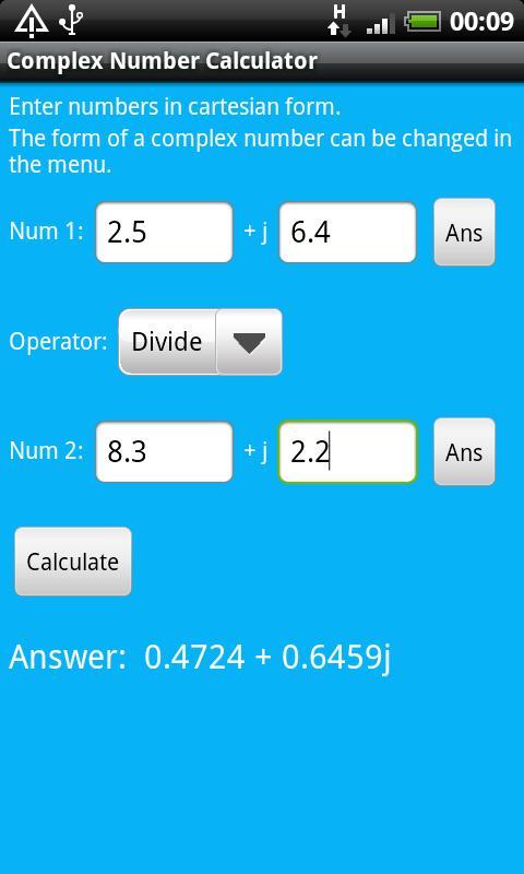 Complex Number Calculator截图3