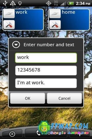 快速短信部件Quick SMS Widget v1.0截图1